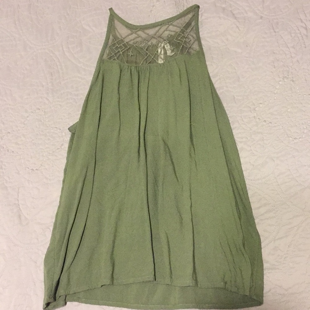 olive green tank top